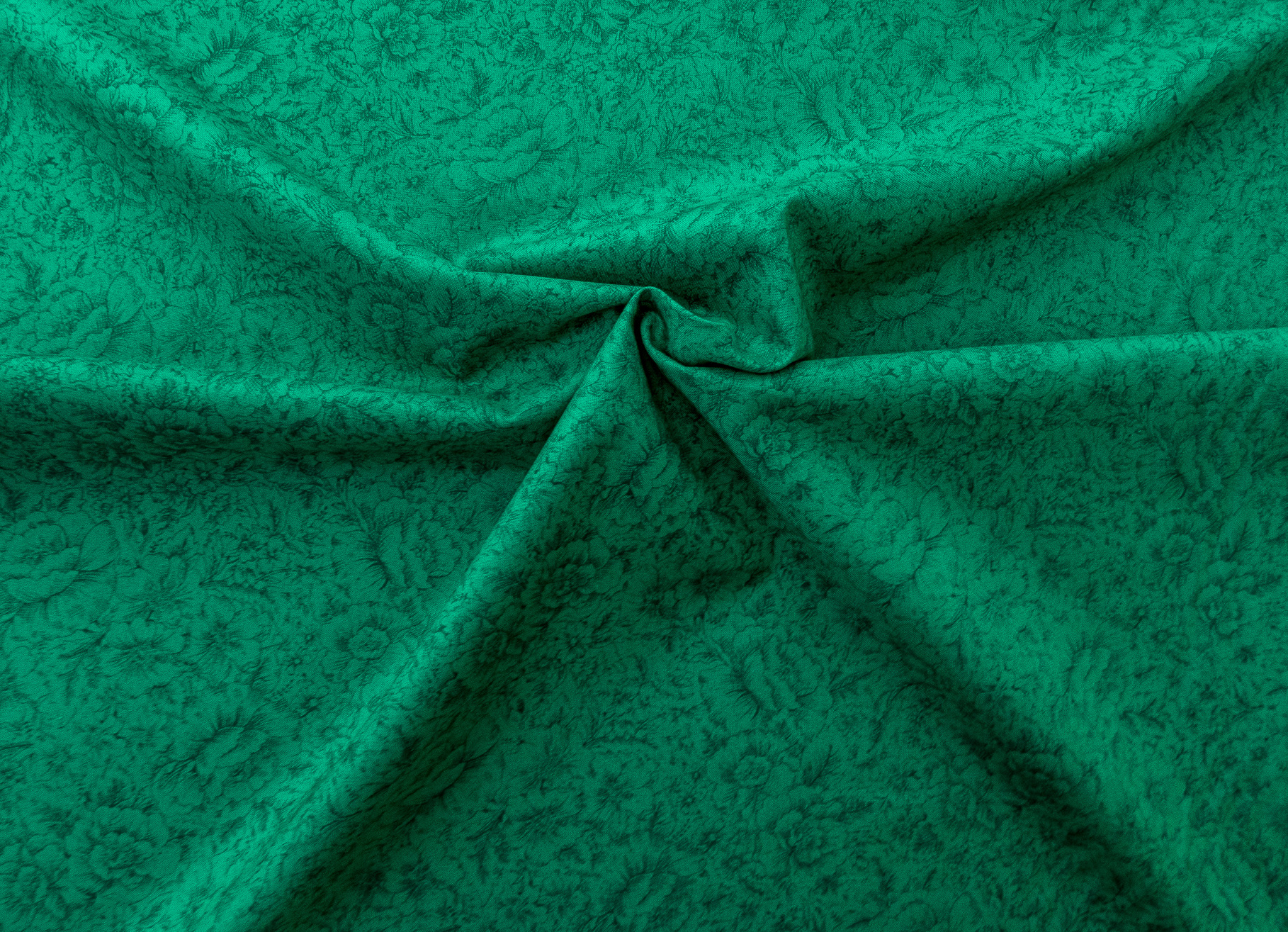 Stoff "Etchings" Blumen smaragdgrün – Bild 5