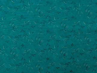 Stoff Blütenranken auf petrol