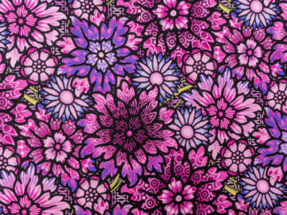 Stoff "Paradise" von ITB Blumen grafisch lila