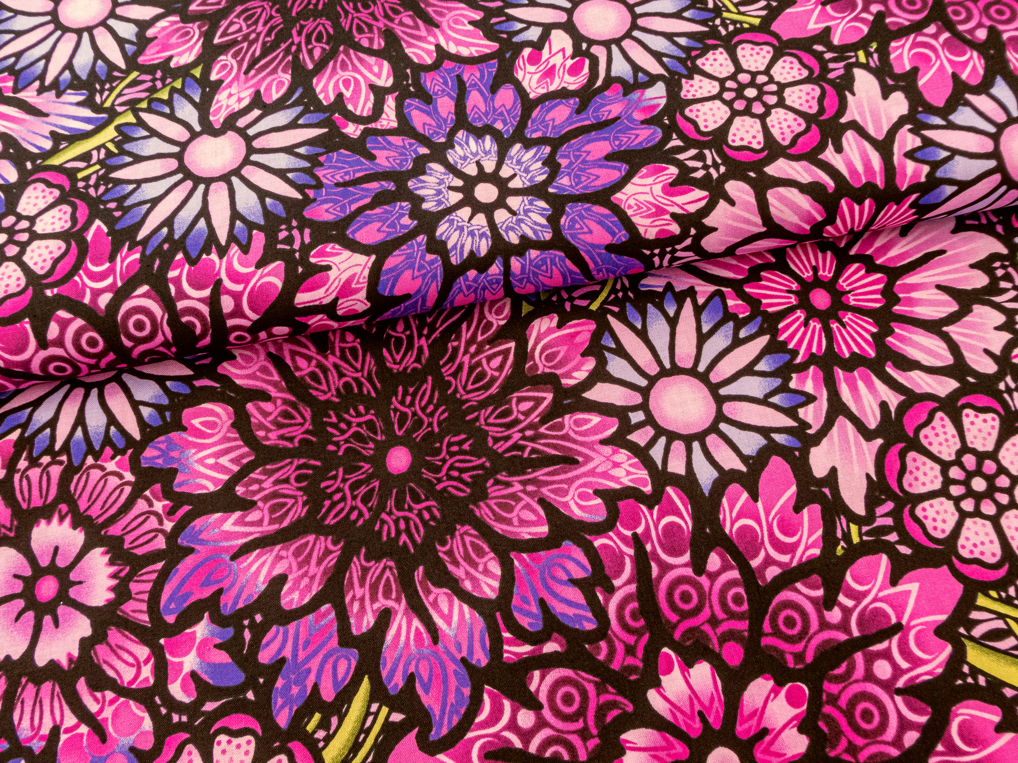 Stoff "Paradise" von ITB Blumen grafisch lila – Bild 3