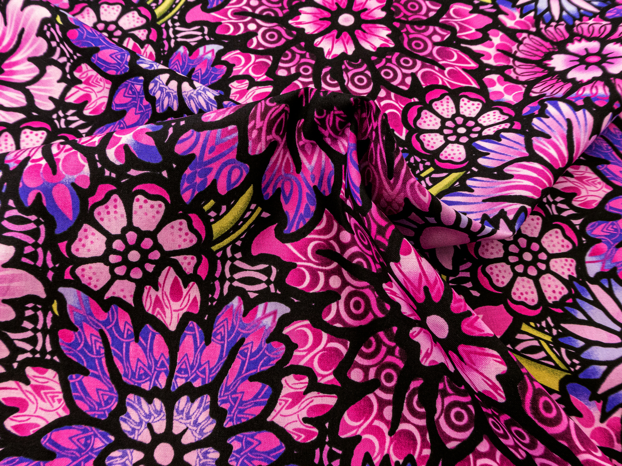 Stoff "Paradise" von ITB Blumen grafisch lila – Bild 4