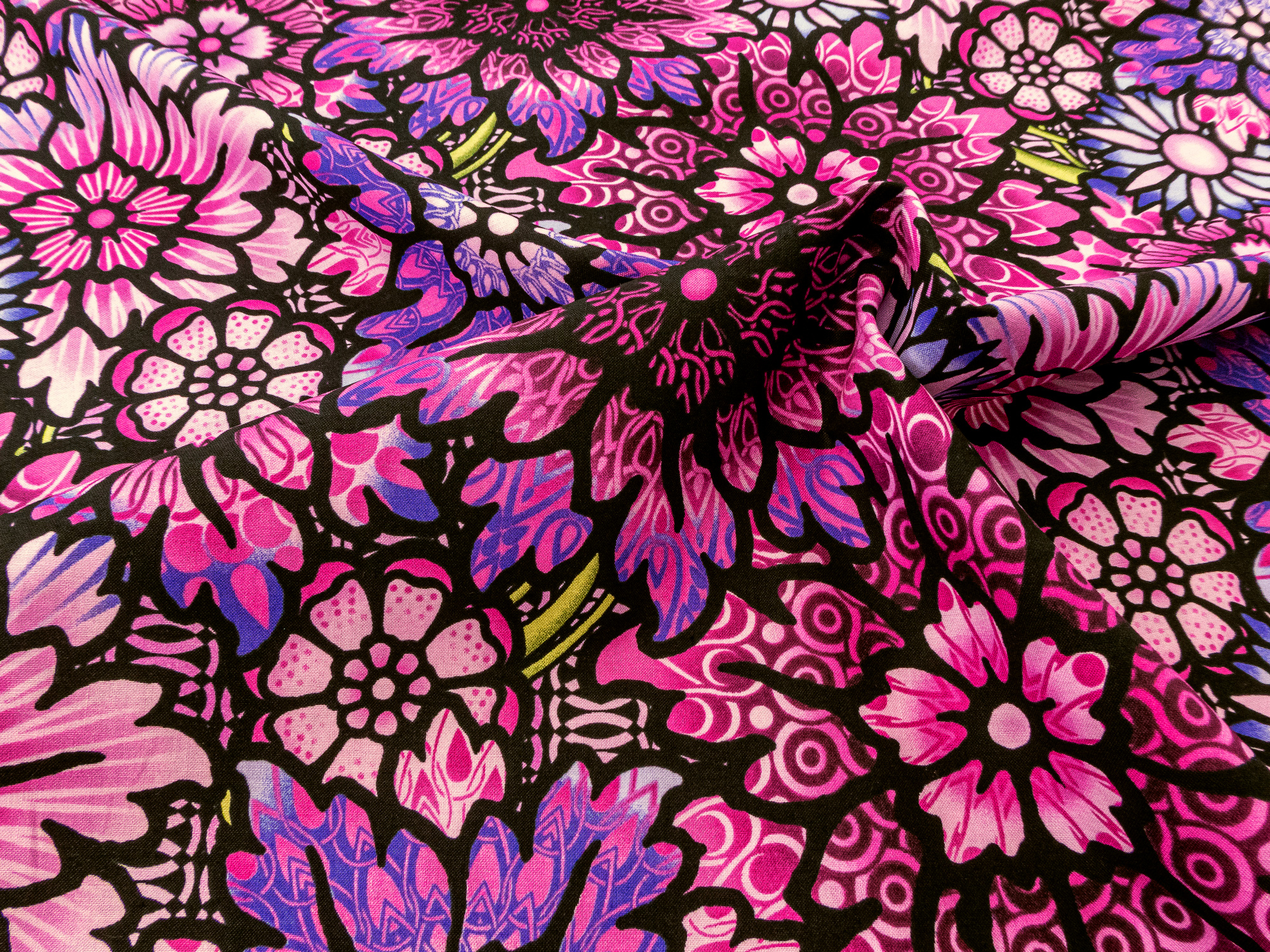 Stoff "Paradise" von ITB Blumen grafisch lila – Bild 5